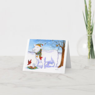 Cartes Pour Fêtes Annuelles Vache blanche