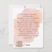 Cartes Pour Fêtes Annuelles Vache d'aquarelle mignonne (Dos)