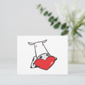 Cartes Pour Fêtes Annuelles vache de coeur valentine (Debout devant)