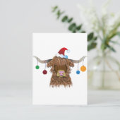 Cartes Pour Fêtes Annuelles Vache de Noël (Debout devant)