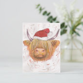 Cartes Pour Fêtes Annuelles vache des montagnes à roucoulement de Noël avec le (Debout devant)