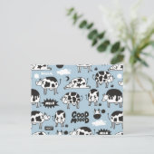 Cartes Pour Fêtes Annuelles Vache et lait (Debout devant)