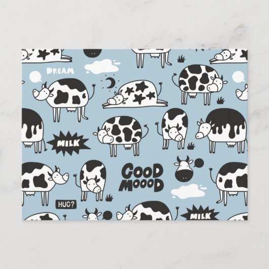 Cartes Pour Fêtes Annuelles Vache et lait (Devant)