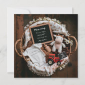 Cartes Pour Fêtes Annuelles Vache mignonne Grossesse de ferme rustique Faire-p (Devant)