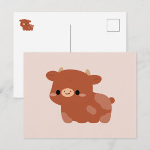 Cartes Pour Fêtes Annuelles Vache rouge suédoise