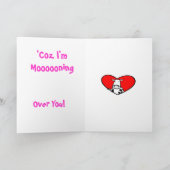 Cartes Pour Fêtes Annuelles Vache Valentine (Intérieur)