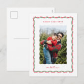 Cartes Pour Fêtes Annuelles Vague moderne Flat Holiday PostCard (Devant / Derrière)