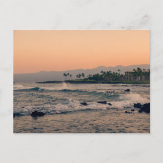 Cartes Pour Fêtes Annuelles Vagues de lever de soleil Waikoloa à Hawaii