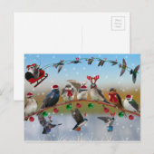 Cartes Pour Fêtes Annuelles Vagues de Noël (Devant / Derrière)