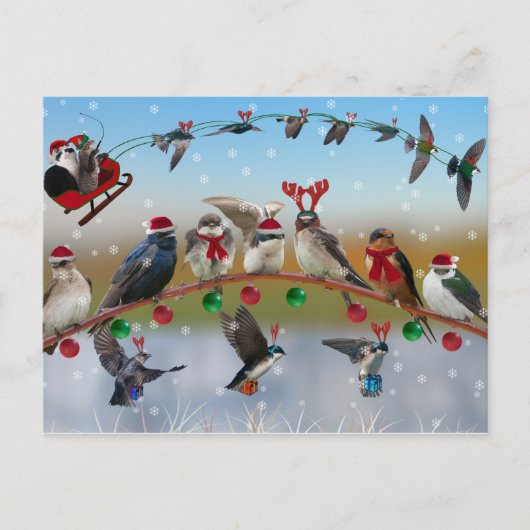 Cartes Pour Fêtes Annuelles Vagues de Noël (Devant)