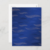 Cartes Pour Fêtes Annuelles Vagues Tigre (motif stylisé) 2 (Devant / Derrière)