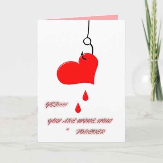 Cartes Pour Fêtes Annuelles Valantines day fishing hook card (Devant)