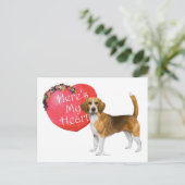 Cartes Pour Fêtes Annuelles Valentin Beagle (Debout devant)