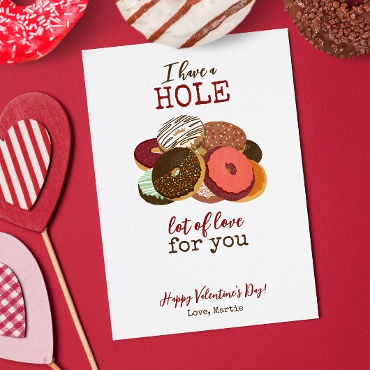 Cartes Pour Fêtes Annuelles Valentin Donut