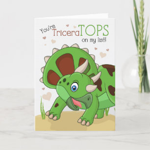 Cartes Pour Fêtes Annuelles Valentin pour enfants Vous êtes TriceraTOPS Dinosa