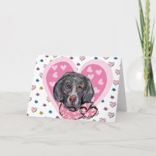Cartes Pour Fêtes Annuelles Valentin Weimaraner