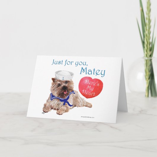 Cartes Pour Fêtes Annuelles Valentine Cairn Terrier (Devant)