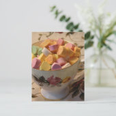 Cartes Pour Fêtes Annuelles Valentine Candy en Teacup (Debout devant)