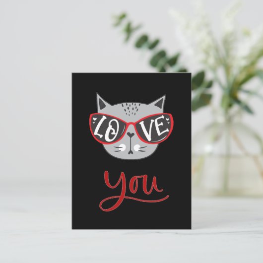 Cartes Pour Fêtes Annuelles Valentine Cat | VOUS AIMER HEUREUSE SAINTE-VALENTI (Debout devant)