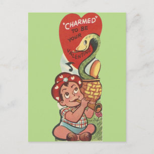 Cartes Pour Fêtes Annuelles Valentine Charmeur de Serpent Vintage