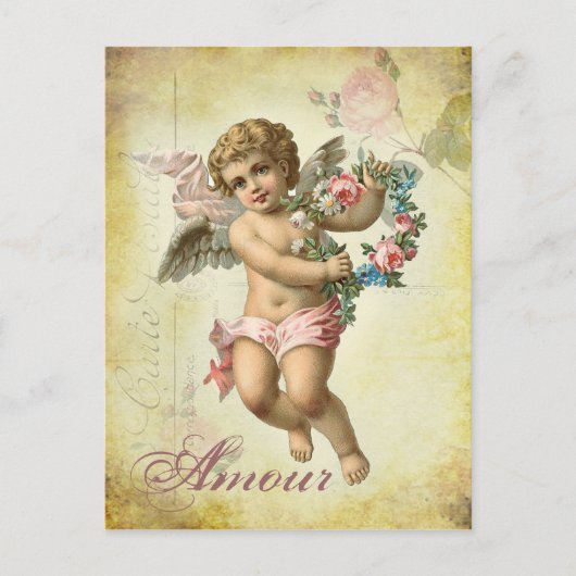 Cartes Pour Fêtes Annuelles Valentine Cherub (Devant)