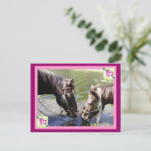 Cartes Pour Fêtes Annuelles Valentine chevalin (Debout devant)