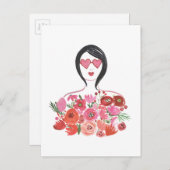 Cartes Pour Fêtes Annuelles Valentine Chic I (Devant / Derrière)