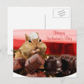 Cartes Pour Fêtes Annuelles Valentine Chipmunk (Devant / Derrière)