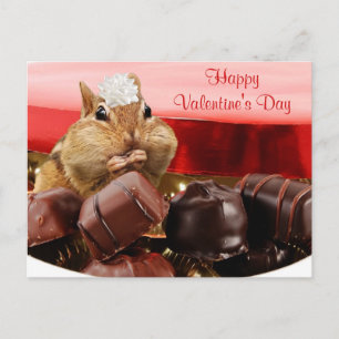 Cartes Pour Fêtes Annuelles Valentine Chipmunk