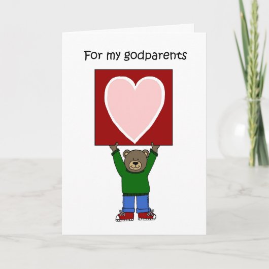 Cartes Pour Fêtes Annuelles valentine de parrains (Devant)