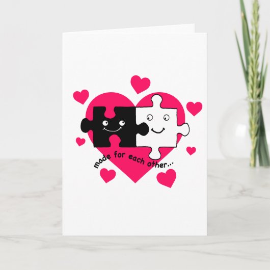 Cartes Pour Fêtes Annuelles Valentine Design : Fabriqué pour l'un l'autre! (Devant)