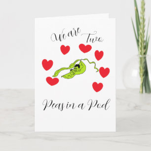 Cartes Pour Fêtes Annuelles Valentine : Deux dans une cosse .