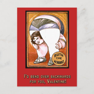 Cartes Pour Fêtes Annuelles Valentine drôle avec l'art vintage de cirque