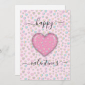 Cartes Pour Fêtes Annuelles Valentine Elegant Heart Speckles Design (Devant / Derrière)