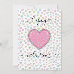 Cartes Pour Fêtes Annuelles Valentine Elegant Heart Speckles Design