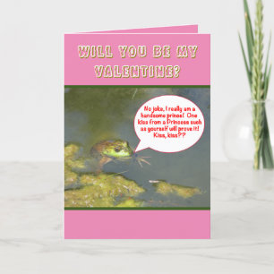 CARTES POUR FÊTES ANNUELLES VALENTINE/FLIRTATIEUX, CUTE/KISSING UN FROG VACANC