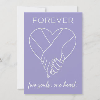 Cartes Pour Fêtes Annuelles Valentine Forever Design | Couple One Heart