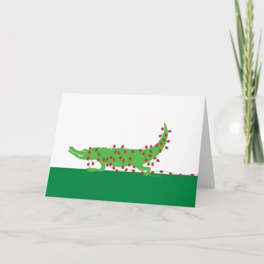 Cartes Pour Fêtes Annuelles Valentine Gator (Devant)