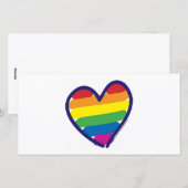 Cartes Pour Fêtes Annuelles Valentine Gay pride Rainbow Heart (Devant / Derrière)