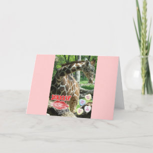 Cartes Pour Fêtes Annuelles Valentine Giraffe