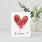 Cartes Pour Fêtes Annuelles Valentine Heart design (Debout devant)