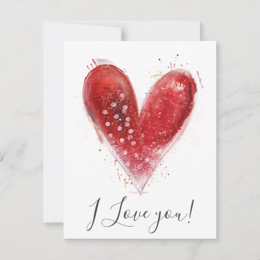Cartes Pour Fêtes Annuelles Valentine Heart design (Devant)