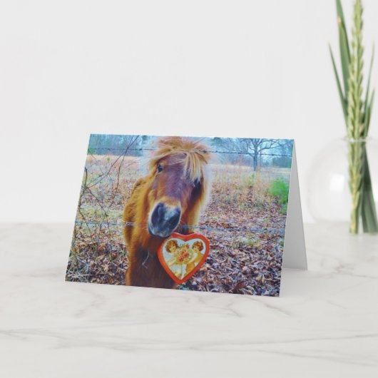 Cartes Pour Fêtes Annuelles Valentine Heart Horse (Devant)