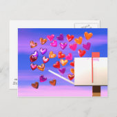 Cartes Pour Fêtes Annuelles Valentine Heart Mail (Devant / Derrière)