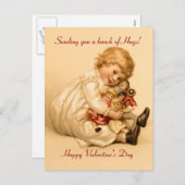 Cartes Pour Fêtes Annuelles Valentine Hugs (Devant / Derrière)