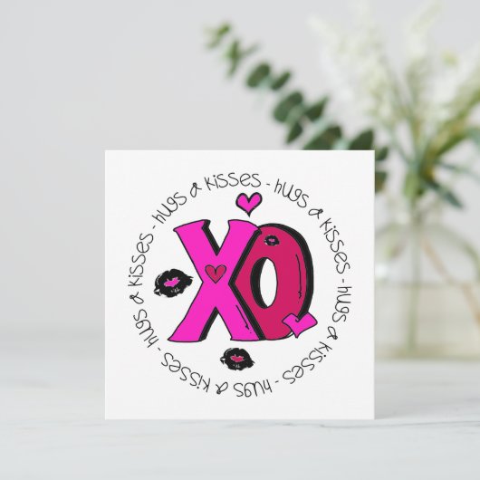 Cartes Pour Fêtes Annuelles Valentine Hugs et baisers (Debout devant)