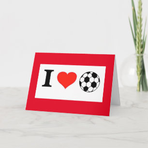 Cartes Pour Fêtes Annuelles Valentine I Love Soccer and You