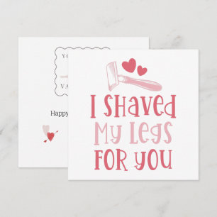 Cartes Pour Fêtes Annuelles Valentine I Me Rasé Les Jambes Pour Vous Vacances