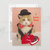Cartes Pour Fêtes Annuelles Valentine Kitty (Devant / Derrière)