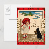 Cartes Pour Fêtes Annuelles Valentine Kitty (Devant / Derrière)